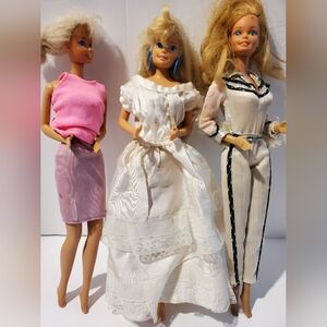 Lot Of 3 Vintage Mattel Barbie Dolls 1966 Bendy Knees 12" Fashion Dolls